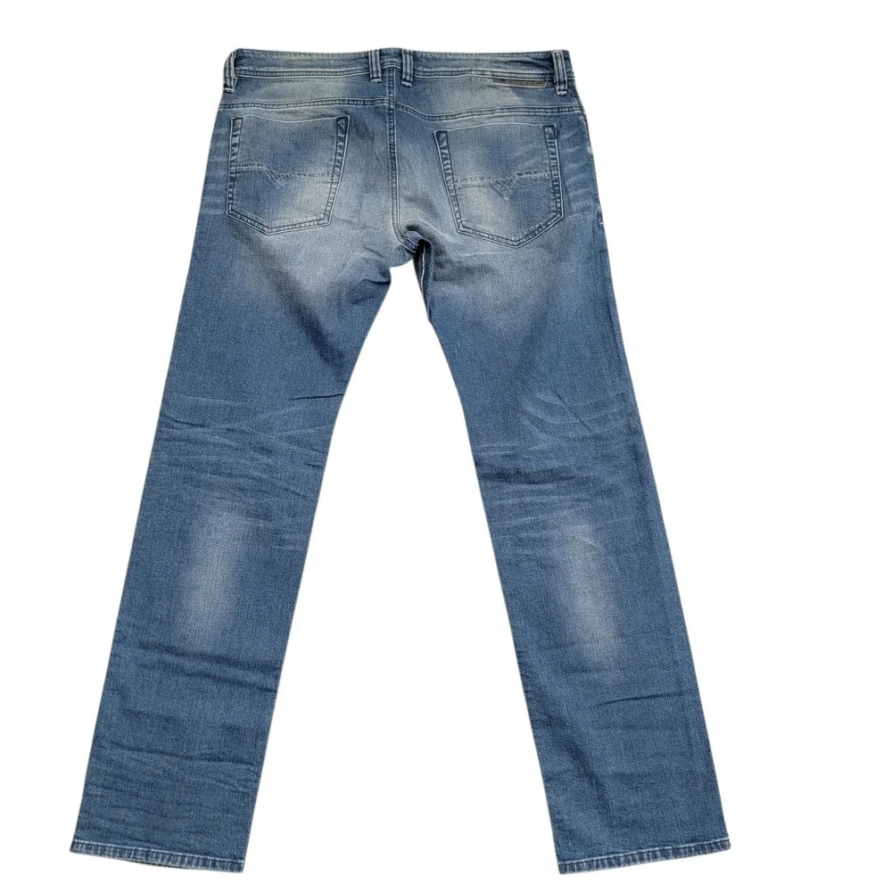 Diesel Safado Regular Slim Straight Jeans Mens 36x32 Blue Denim Button Fly 0850W